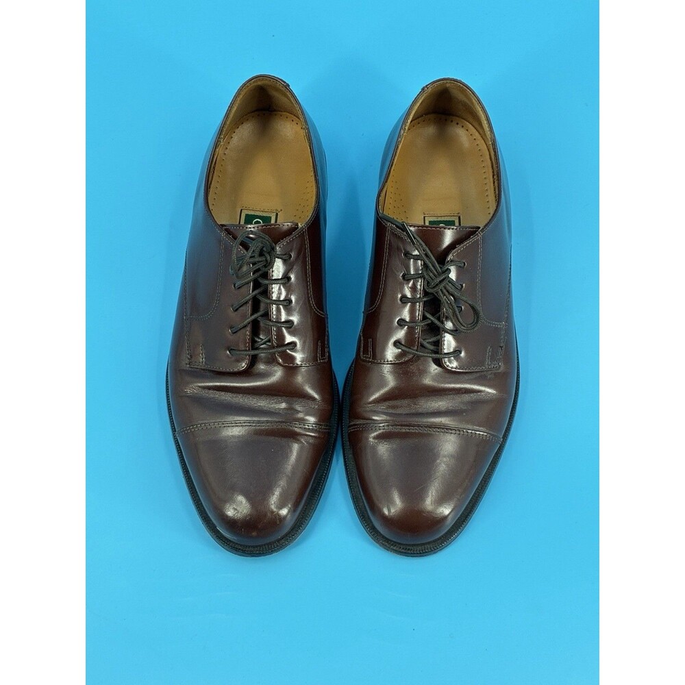 Cole Haan Men’s 8.5 D C02838 Brown Burgundy Leather Cap Toe Oxford Dress Shoes